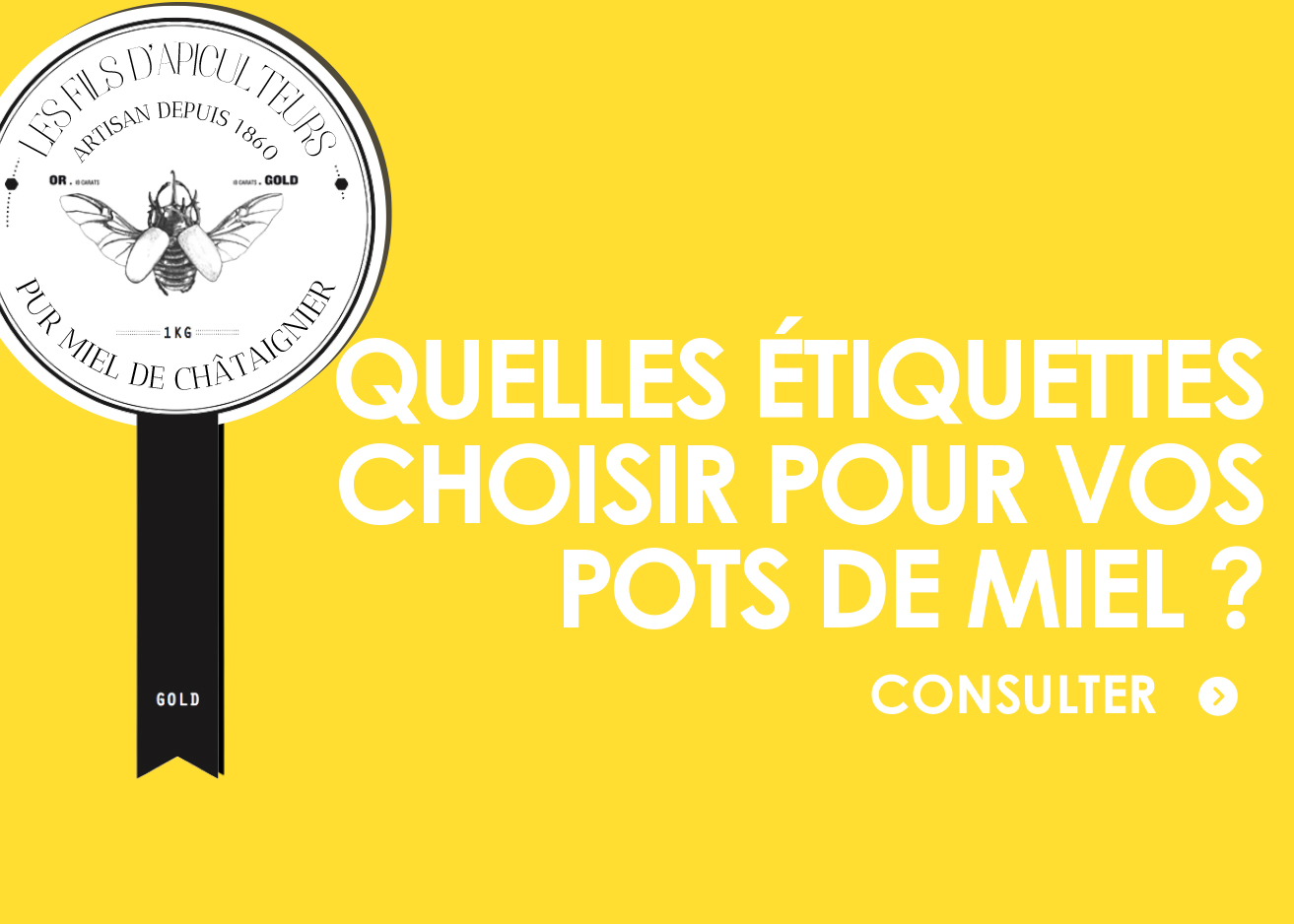 Etiquettes adhésives pour pot de miel