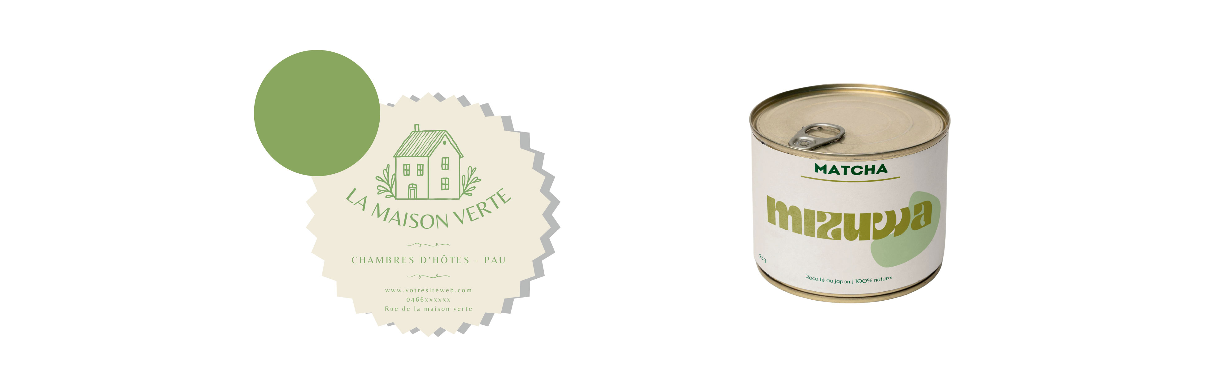 étiquette verte pour produits bio