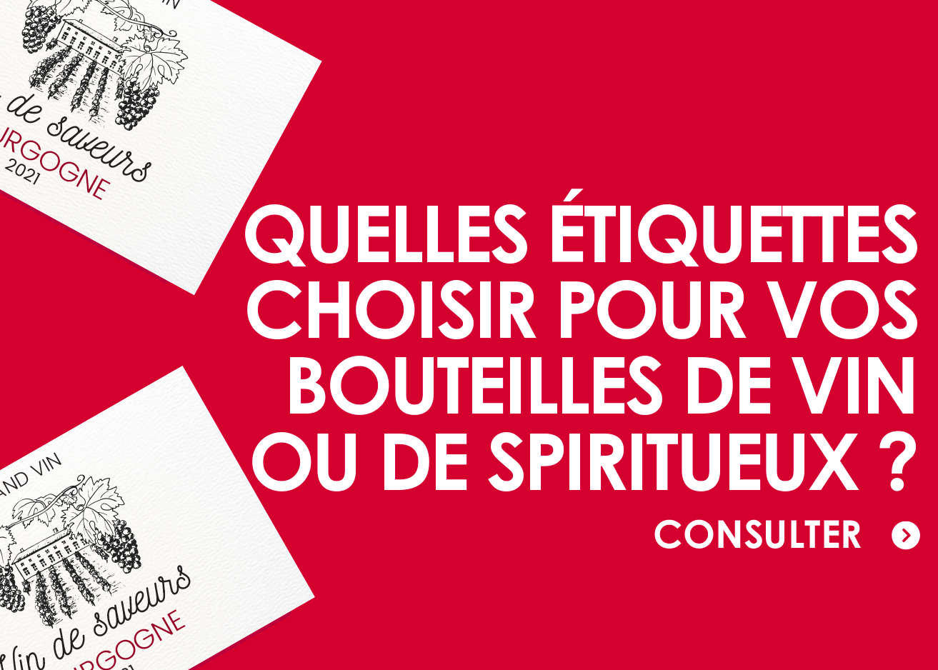 Etiquettes adhésives pour vins