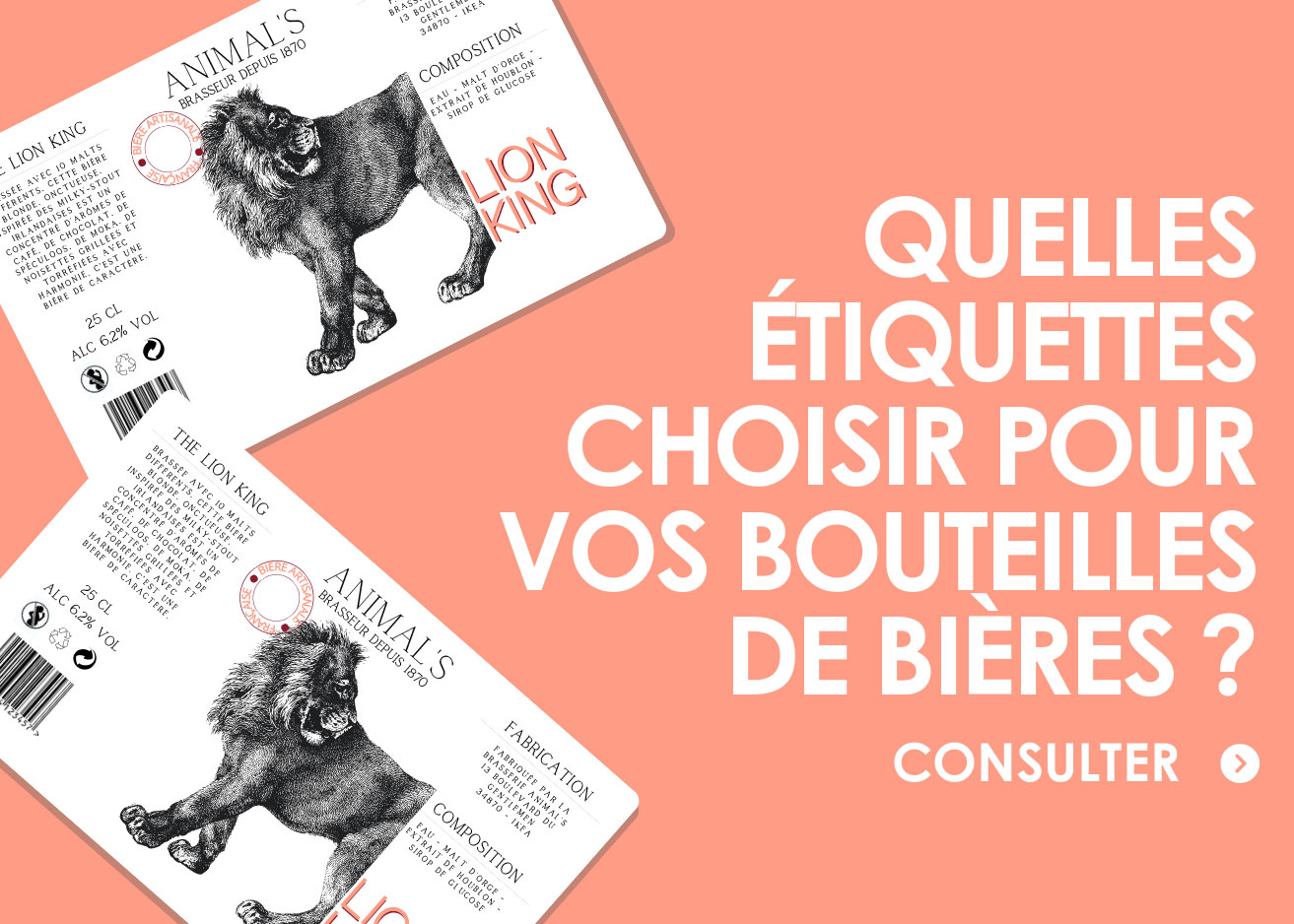 Etiquettes personnalisées pour bouteilles de bière