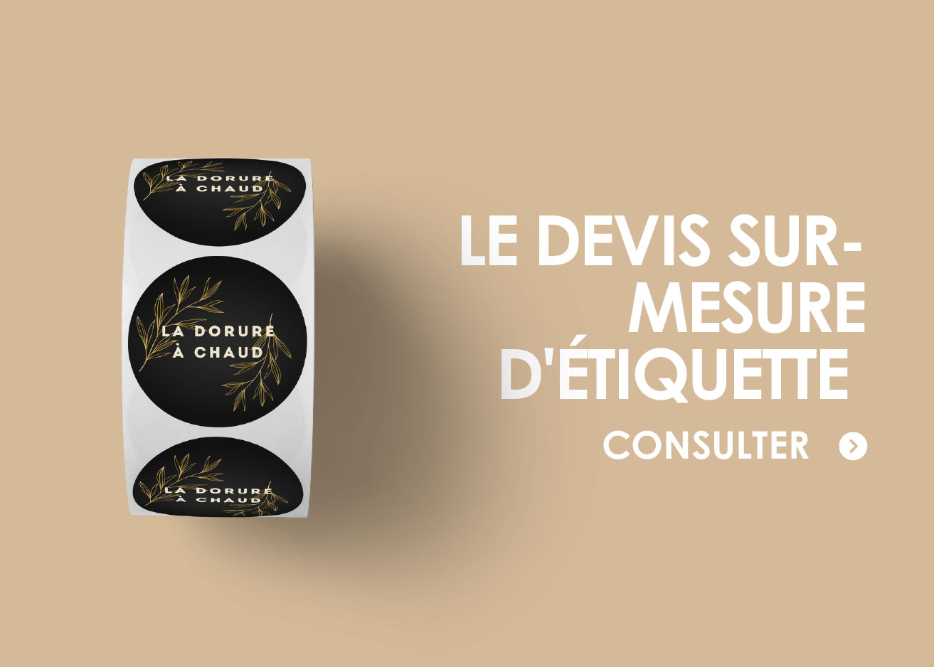 etiquette sur mesure