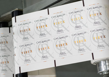 Etiquettes avec dorure