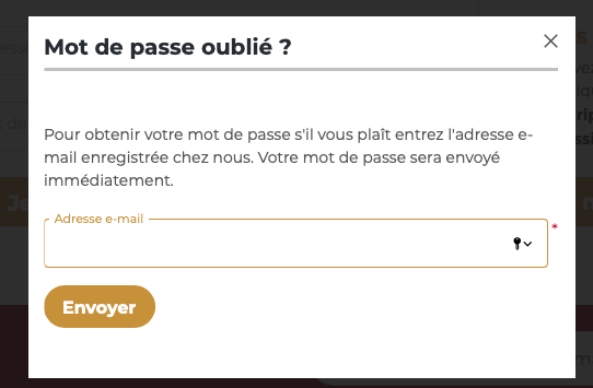 Mot de passe oublié