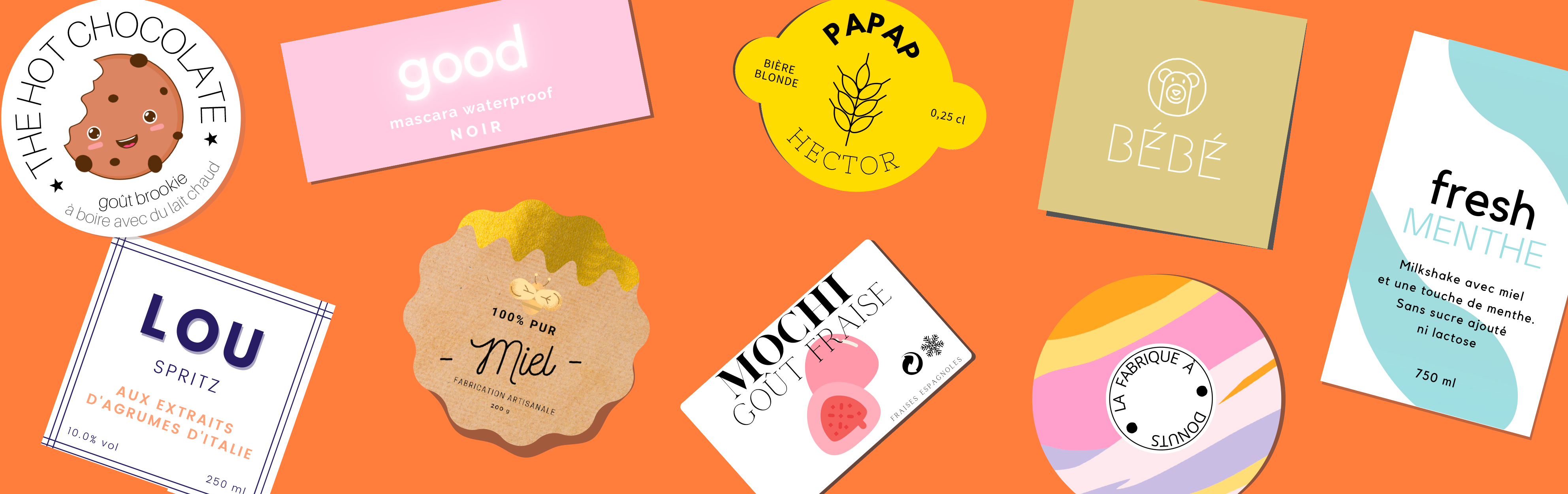 Etiquettes en rouleaux