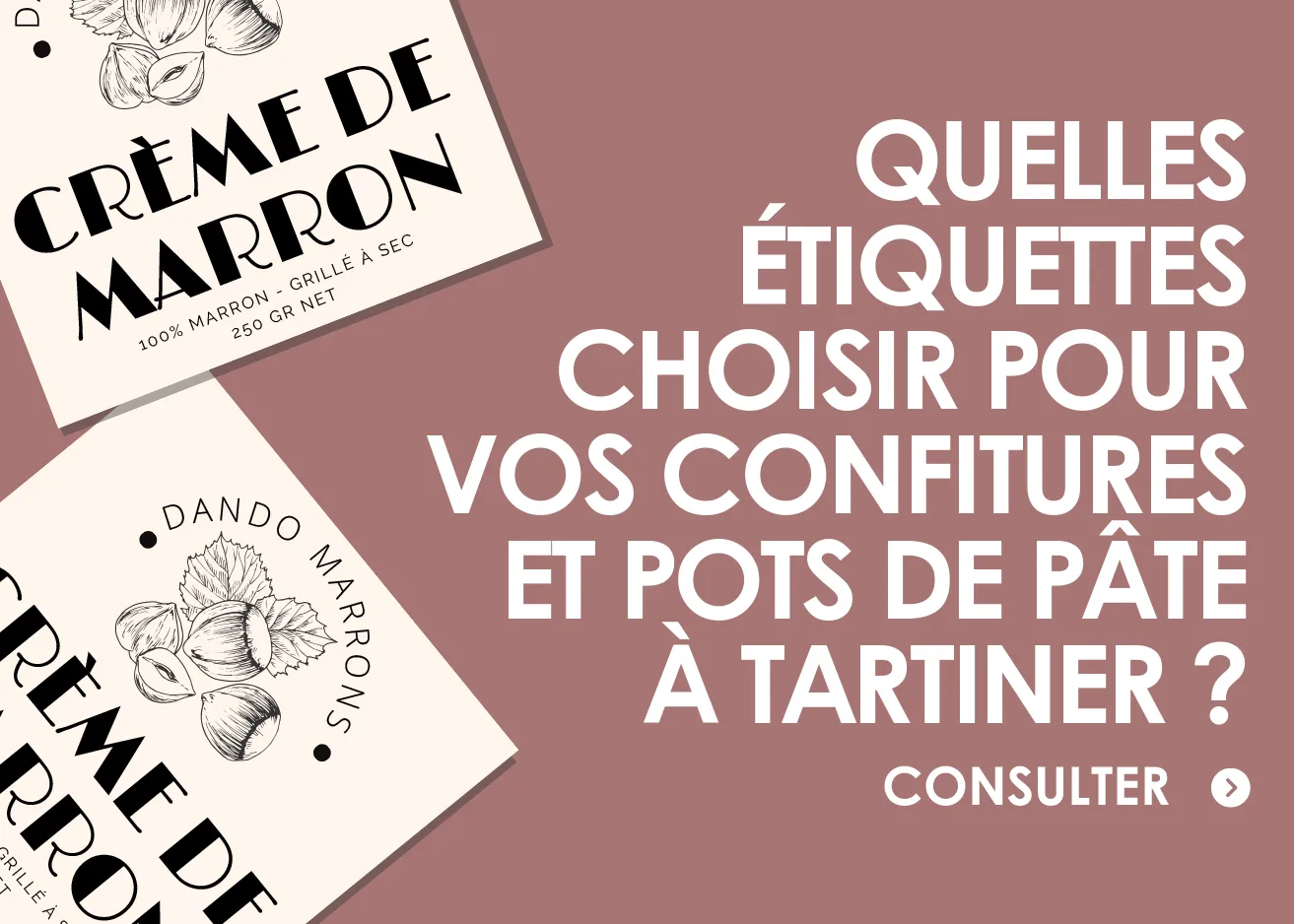 Etiquettes pâte à tartiner