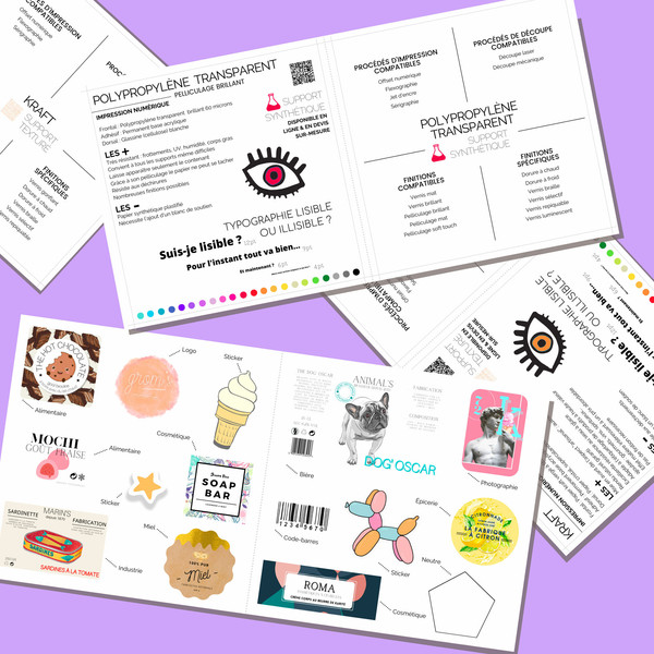 Échantillons d'étiquettes Echantillons d'étiquettes adhésives Adesa