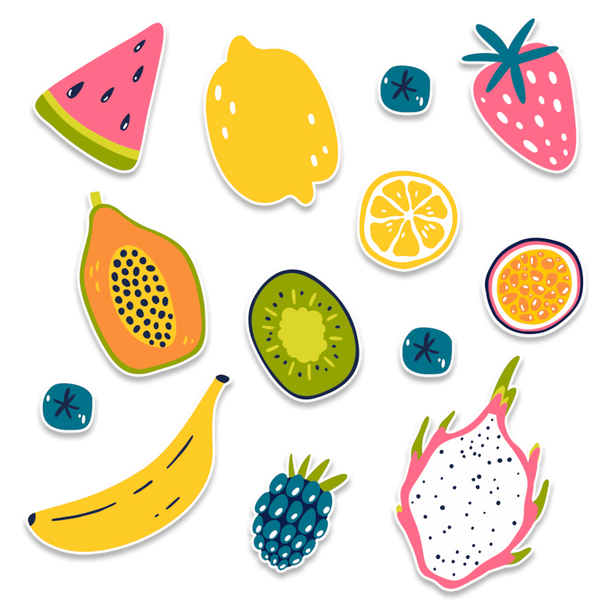 Autocollants individuels Stickers découpés à l'unité - pleine chair