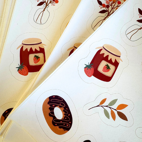 Planche de stickers A4-A5 Etiquettes adhésives en planches A4 ou A5